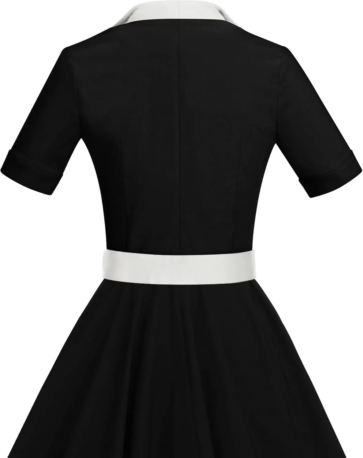 GownTown 1950 Women Dress Midi Shirt Dress Cocktail Dress with Belt