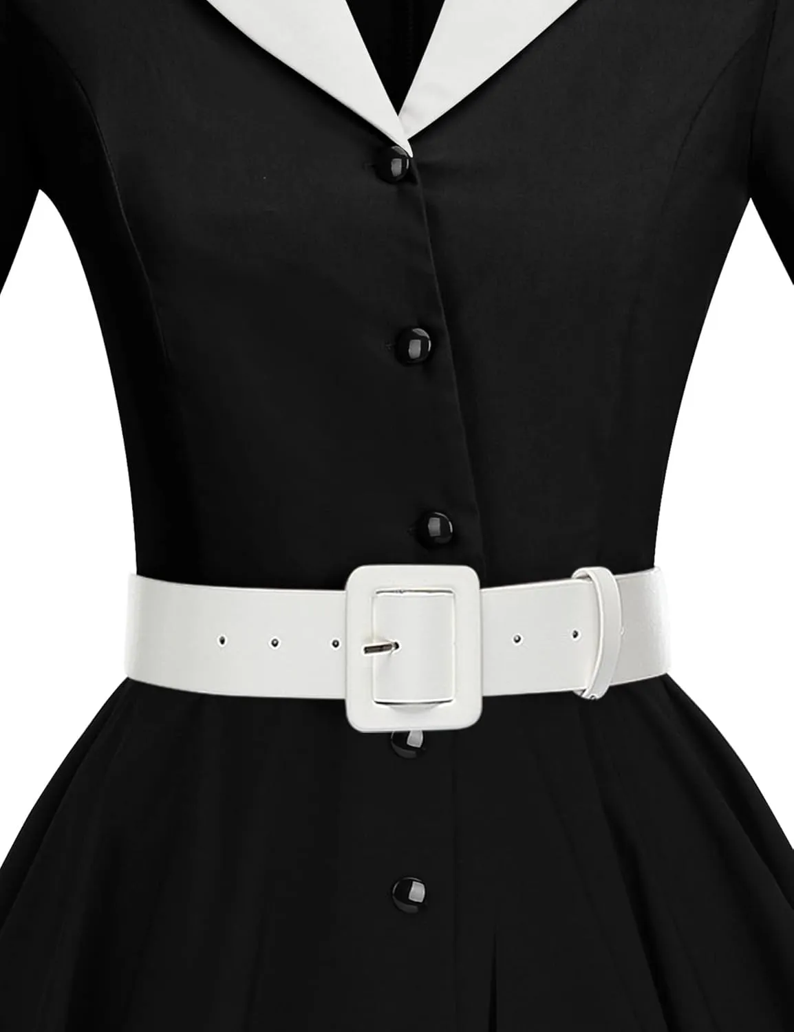 GownTown 1950 Women Dress Midi Shirt Dress Cocktail Dress with Belt