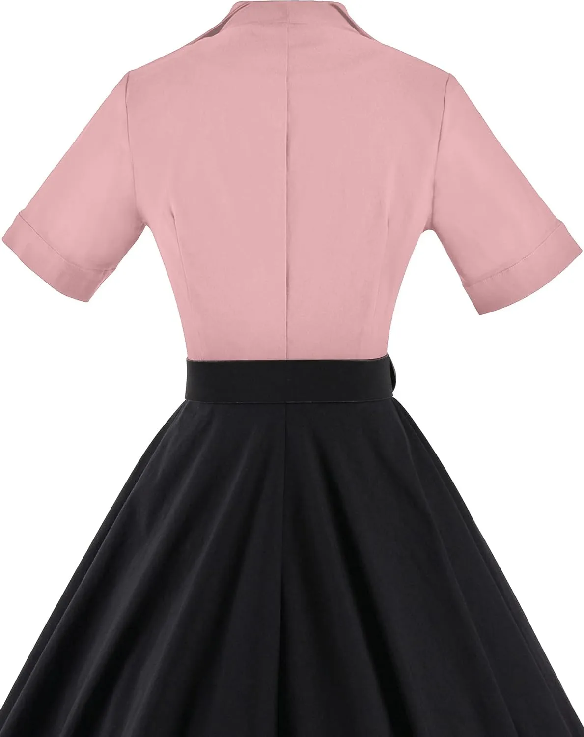 GownTown 1950 Women Dress Midi Shirt Dress Cocktail Dress with Belt