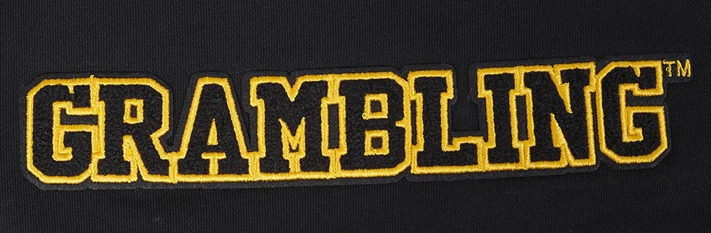 GRAMBLING STATE UNIVERSITY CLASSIC FLEECE CROPPED PULLOVER HOODIE (BLACK)