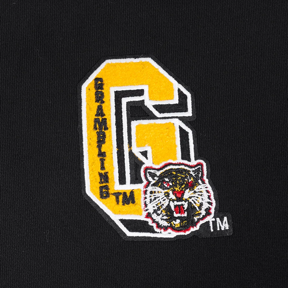 GRAMBLING STATE UNIVERSITY CLASSIC FLEECE CROPPED PULLOVER HOODIE (BLACK)
