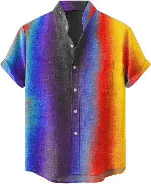 Hawaiian Shirt for Men Collar Shirt Short Sleeve Casual Shirts Down Shirt for Men Beach Vacation Outfits Cruise
