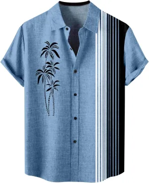 Hawaiian Shirt for Men for Men's Valentines Day Button Shirt Boys Valentines Hawaiian Shirt Bowling Shirt Mens St.