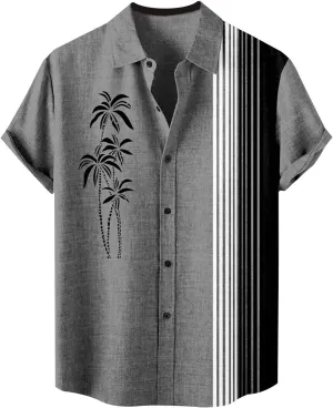Hawaiian Shirt for Men for Men's Valentines Day Button Shirt Boys Valentines Hawaiian Shirt Bowling Shirt Mens St.