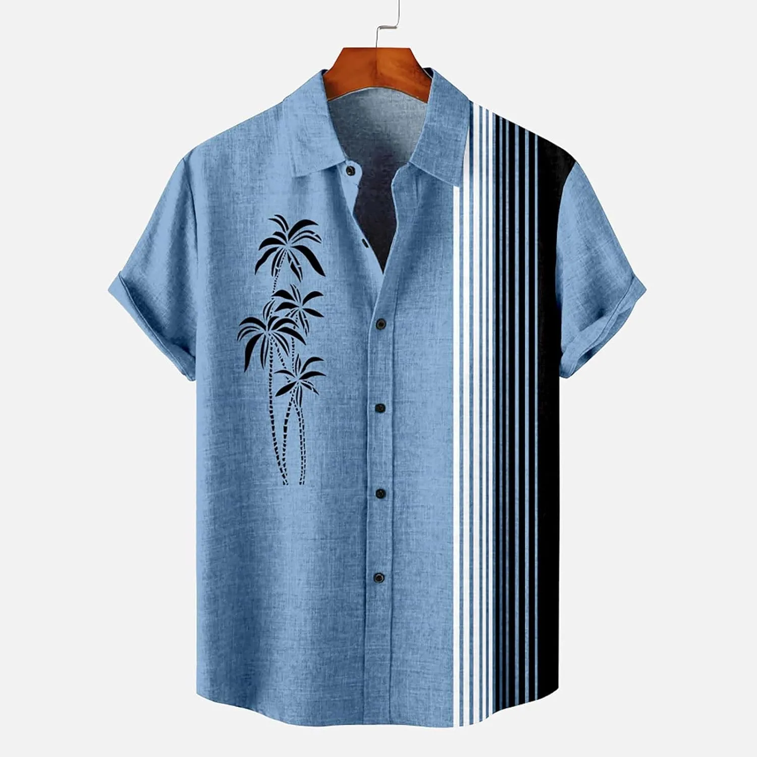 Hawaiian Shirt for Men for Men's Valentines Day Button Shirt Boys Valentines Hawaiian Shirt Bowling Shirt Mens St.