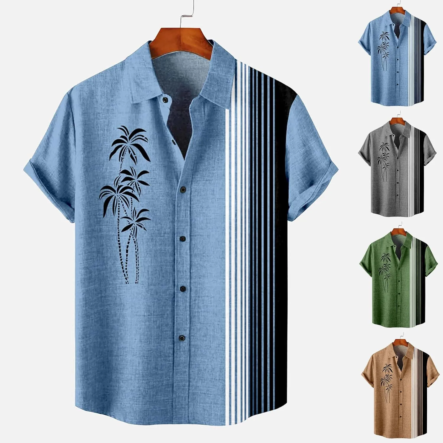 Hawaiian Shirt for Men for Men's Valentines Day Button Shirt Boys Valentines Hawaiian Shirt Bowling Shirt Mens St.