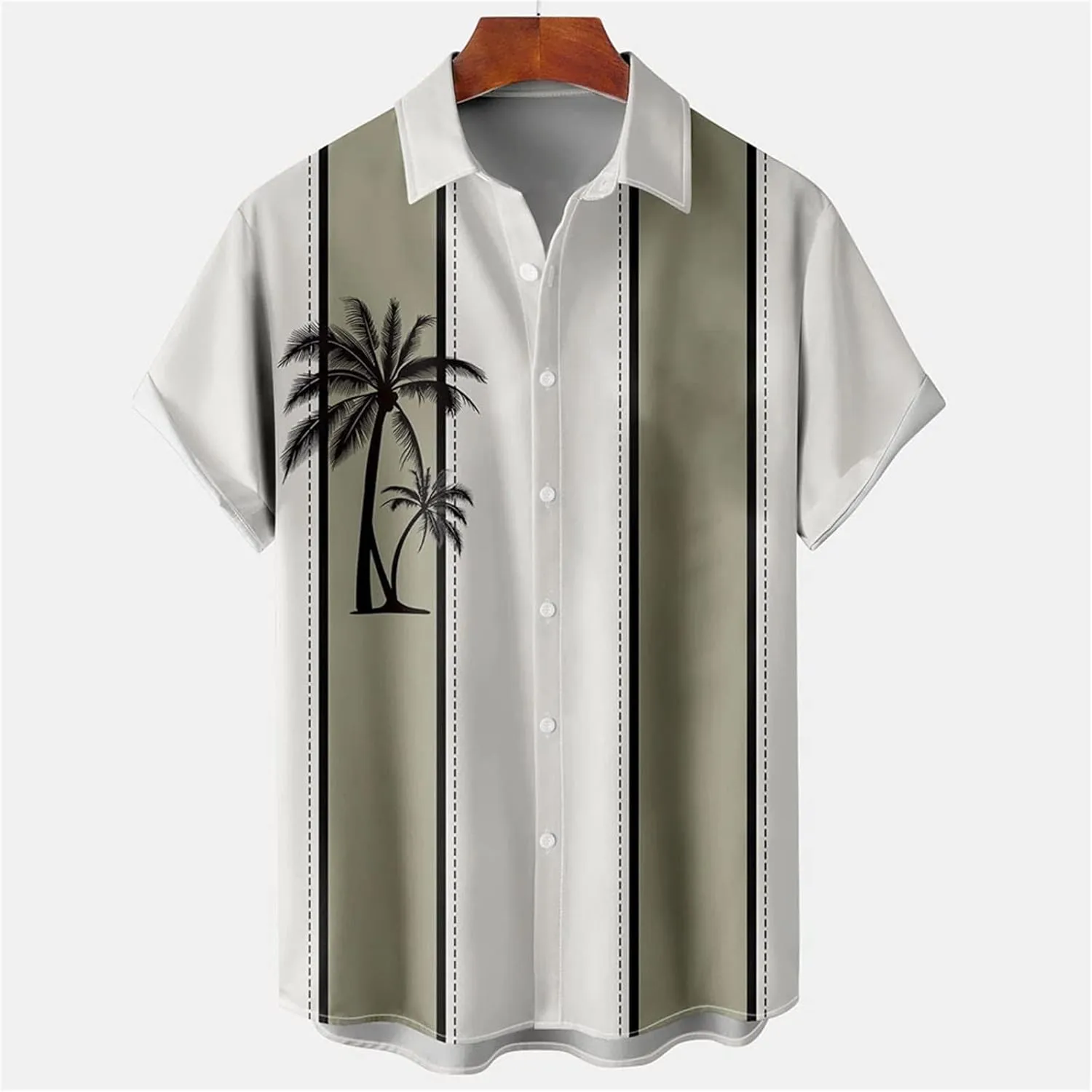 Hawaiian Shirt for Men Print Shirt Men's Hawaiian Shirt Short Sleeves Printed Button Hawaiian Bowling