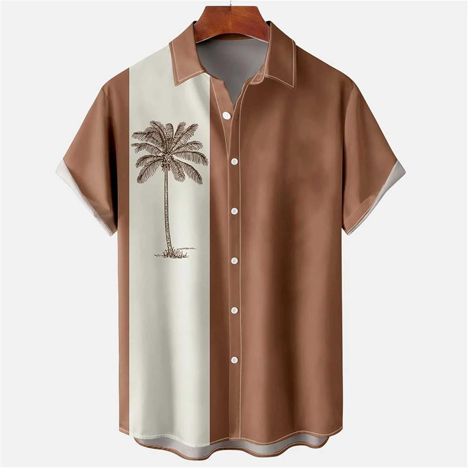 Hawaiian Shirt for Men Print Shirt Men's Hawaiian Shirt Short Sleeves Printed Button Hawaiian Bowling
