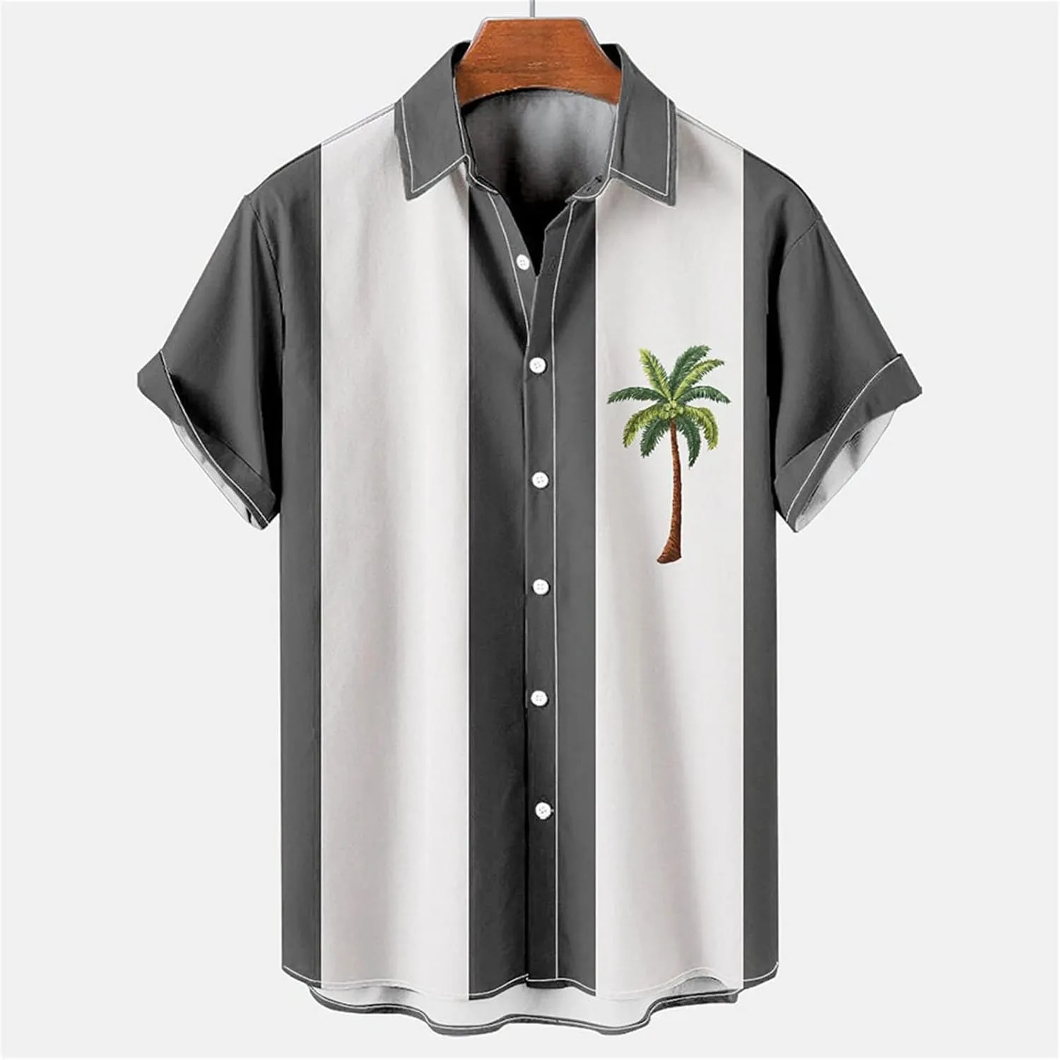 Hawaiian Shirt for Men Print Shirt Men's Hawaiian Shirt Short Sleeves Printed Button Hawaiian Bowling