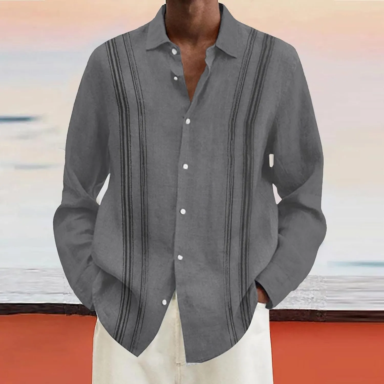 Hawaiian Shirt Men Sleeve Beach Coconut Print Shirt Top Vacation Cruise Hawaii Summer Clothes Funny Hawaiian Shirt