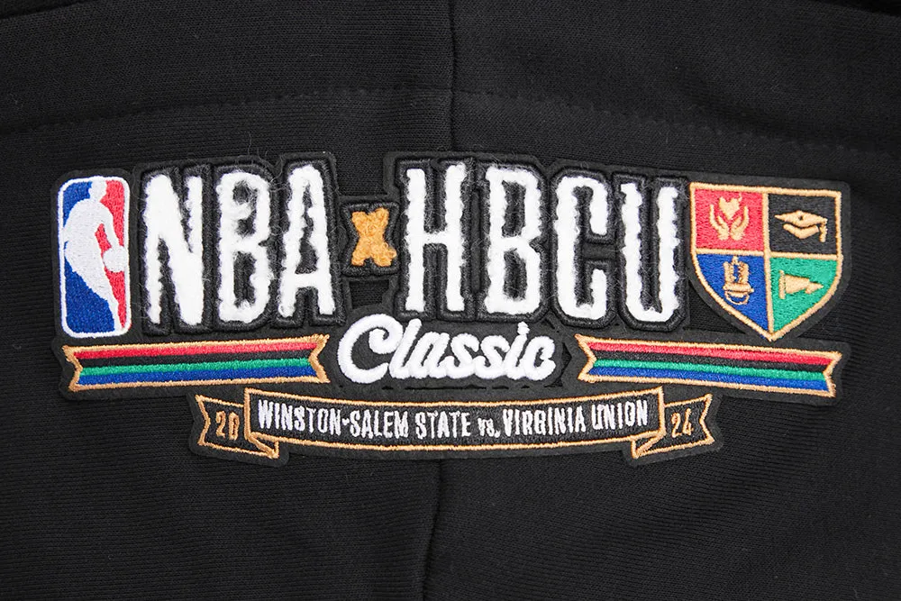 HBCU X NBA ALL STAR 2024 WOMEN'S RIB FLEECE CROPPED PULLOVER HOODIE (BLACK)