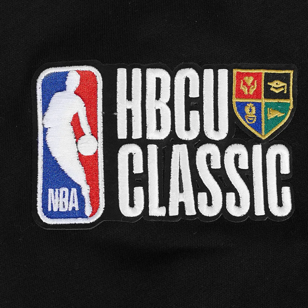 HBCU X NBA ALL STAR 2025 WOMEN'S RIB FLEECE CROPPED PULLOVER HOODIE (BLACK/RED/BLACK)