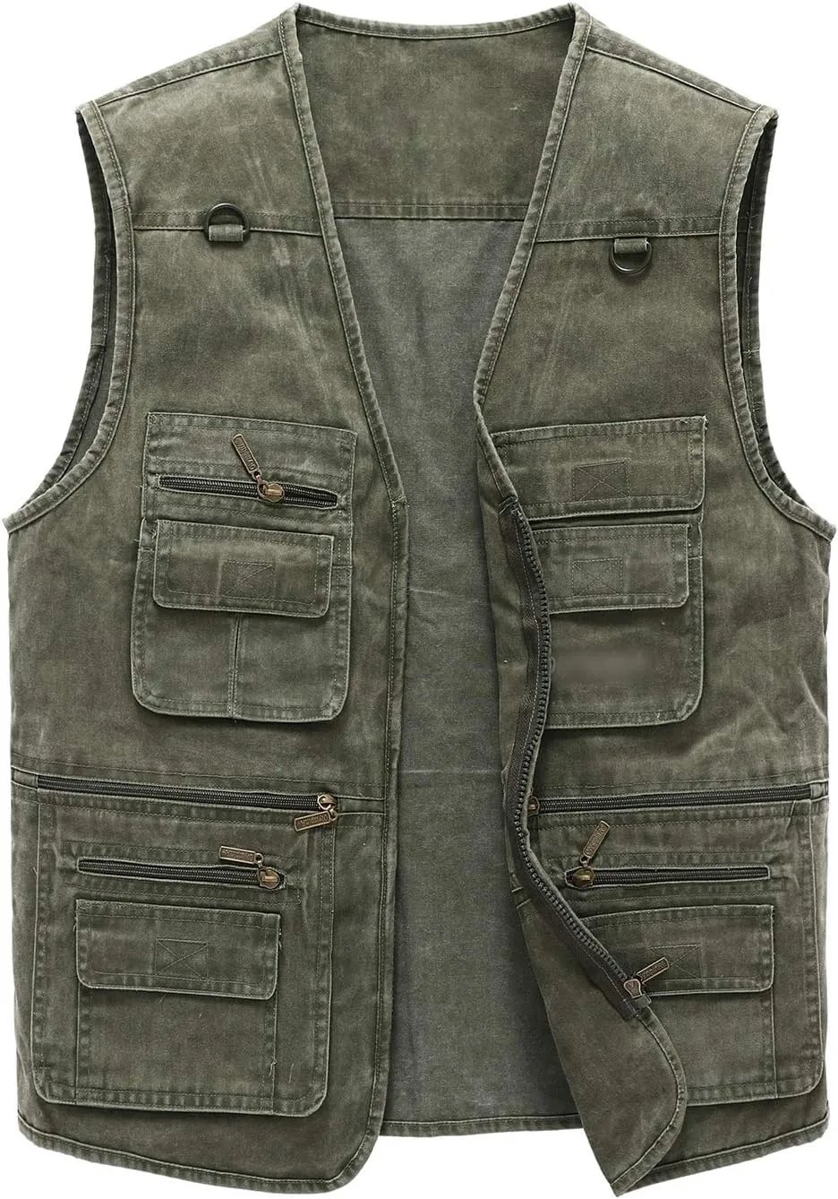 Hbufnha Men's Denim Vest Outdoor Casual Multi Pocket Sleeveless Jacket Jean Work Travel Utility Vest