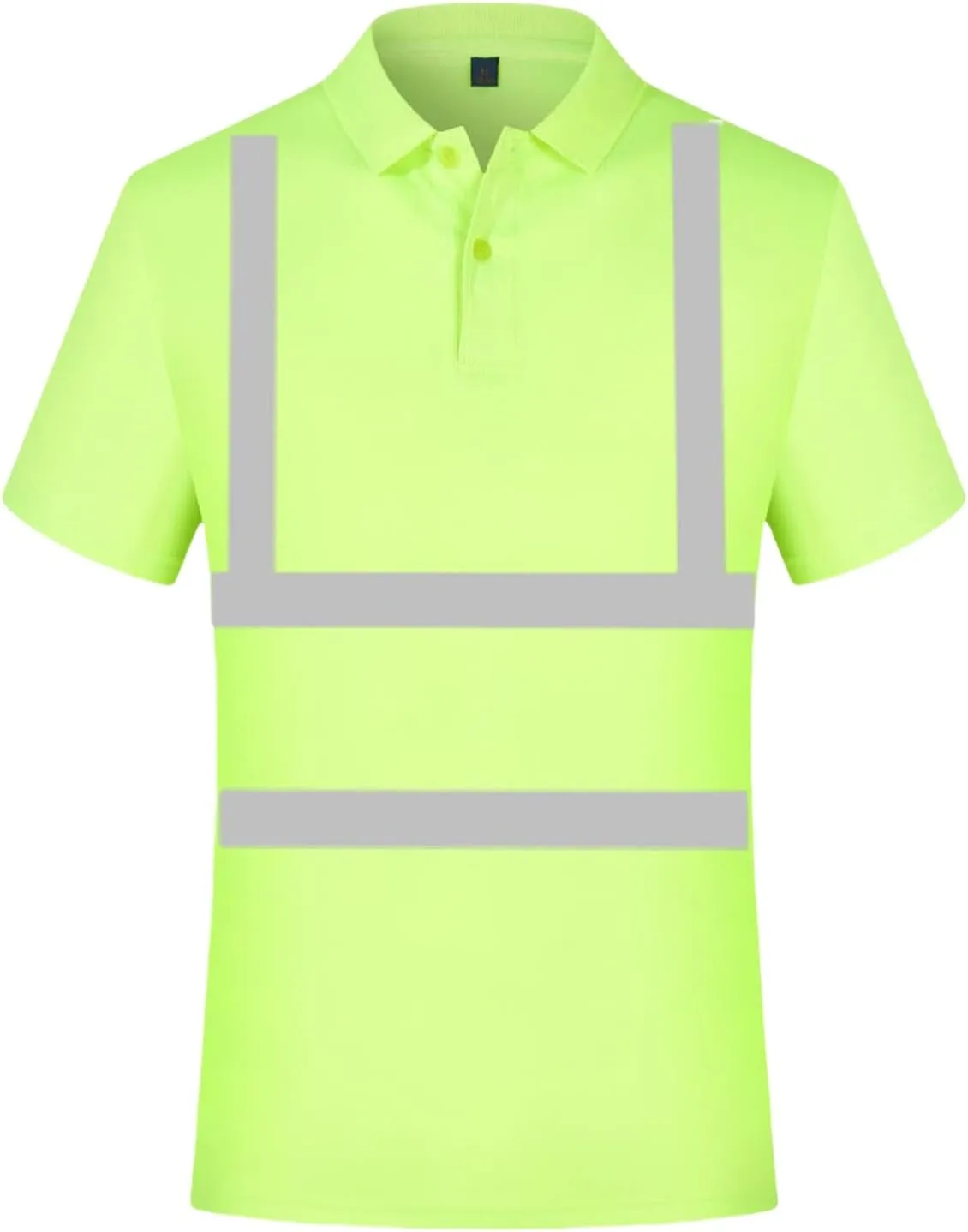 Hi-Vis Safety Polo Shirt for Men Women High Visibility Reflective Shirt Short Sleeve Shirt with Reflective Strips
