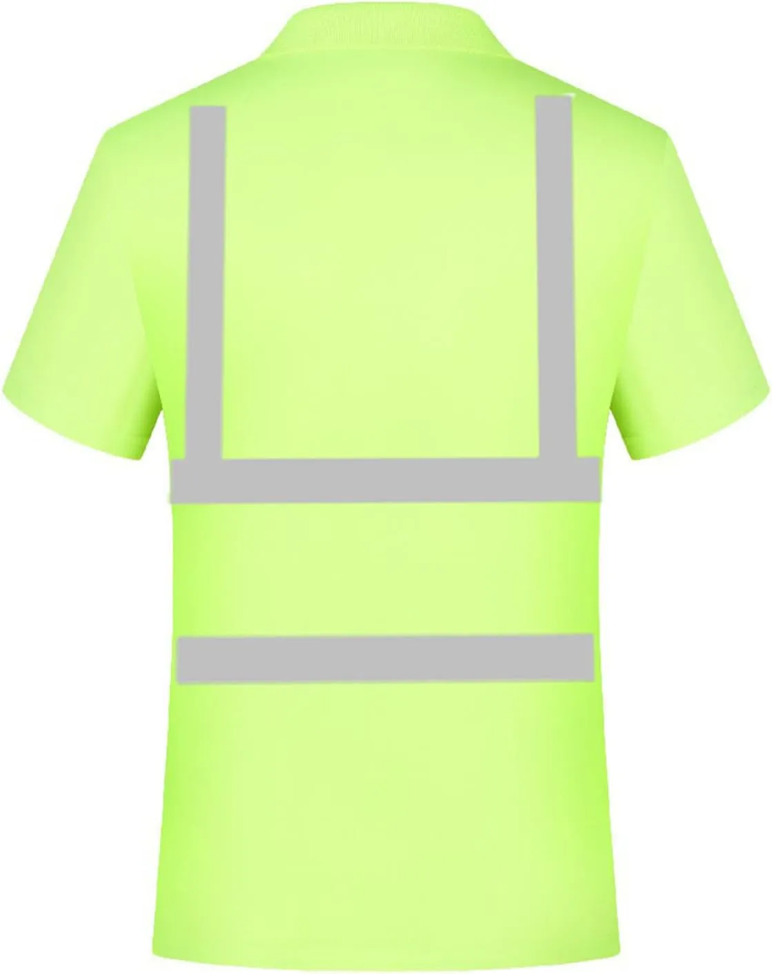 Hi-Vis Safety Polo Shirt for Men Women High Visibility Reflective Shirt Short Sleeve Shirt with Reflective Strips