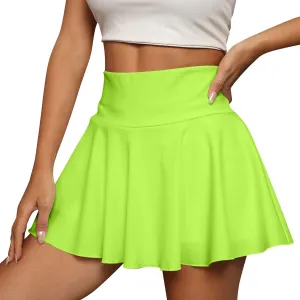 High Waisted Flowy Tennis Skirts for Women Pleated Athletic Mini Skirt Golf Workout Skorts Bulit in Shorts