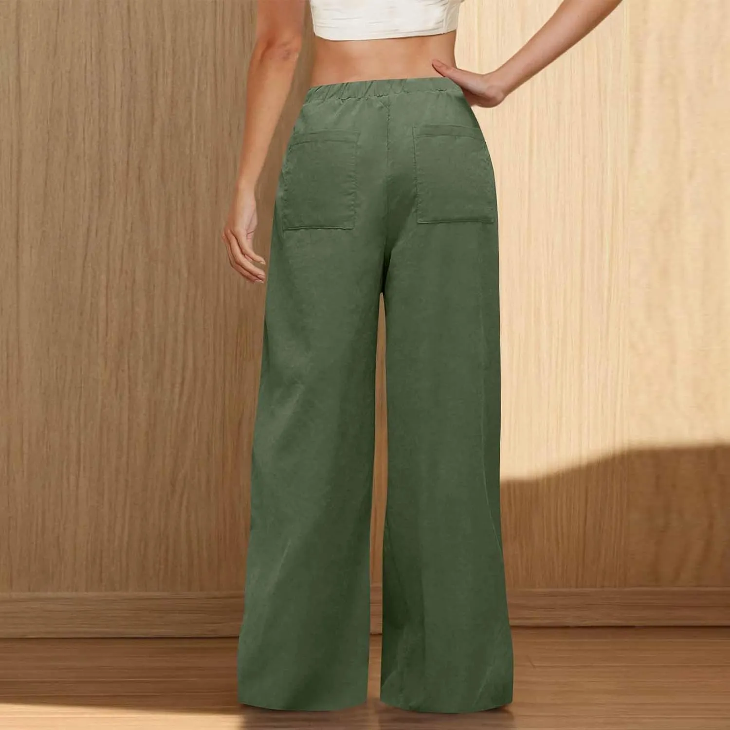 High Waisted Work Pants for Women Business Casual Outfits 2025 Office Dress Pants Trousers Wide Leg Lounge Pants