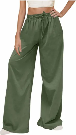 High Waisted Work Pants for Women Business Casual Outfits 2025 Office Dress Pants Trousers Wide Leg Lounge Pants