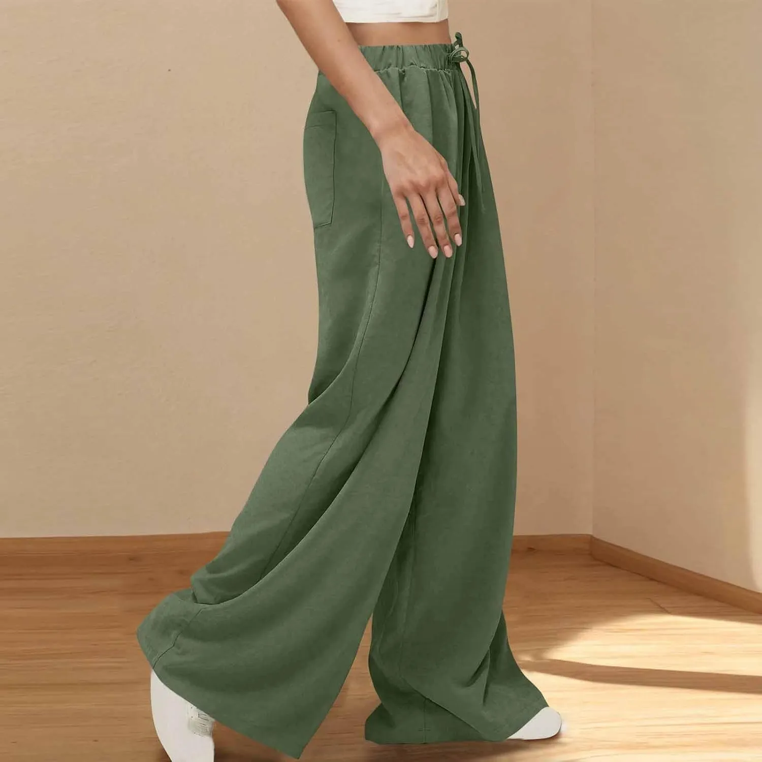 High Waisted Work Pants for Women Business Casual Outfits 2025 Office Dress Pants Trousers Wide Leg Lounge Pants