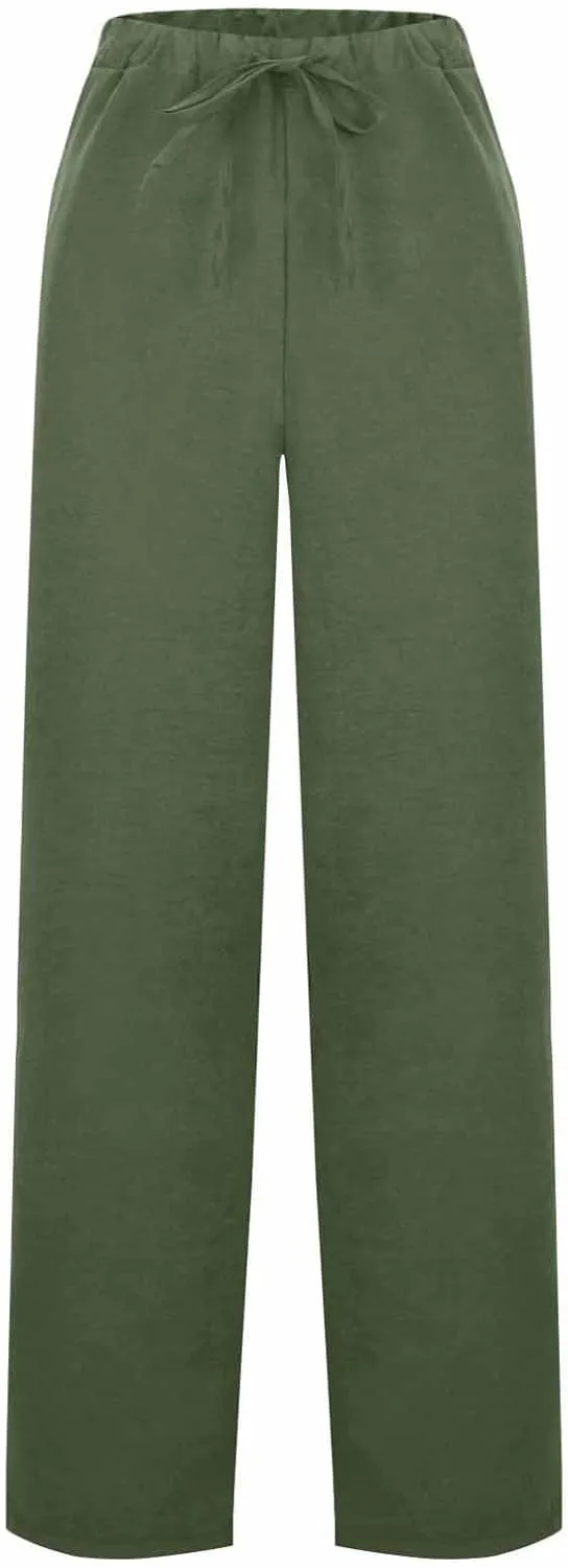 High Waisted Work Pants for Women Business Casual Outfits 2025 Office Dress Pants Trousers Wide Leg Lounge Pants