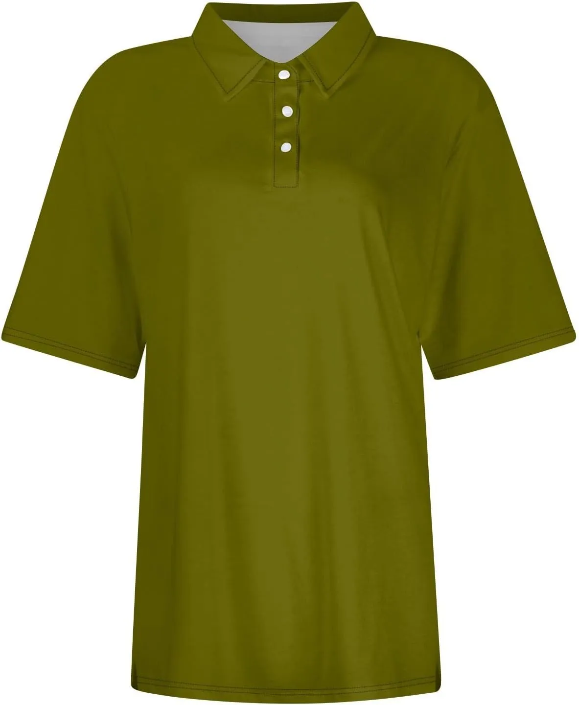 HXHYQKP Womens Polo Shirts Short Sleeve Summer Button Down Collared Tops Business Work Casual Dressy Basic Blouses