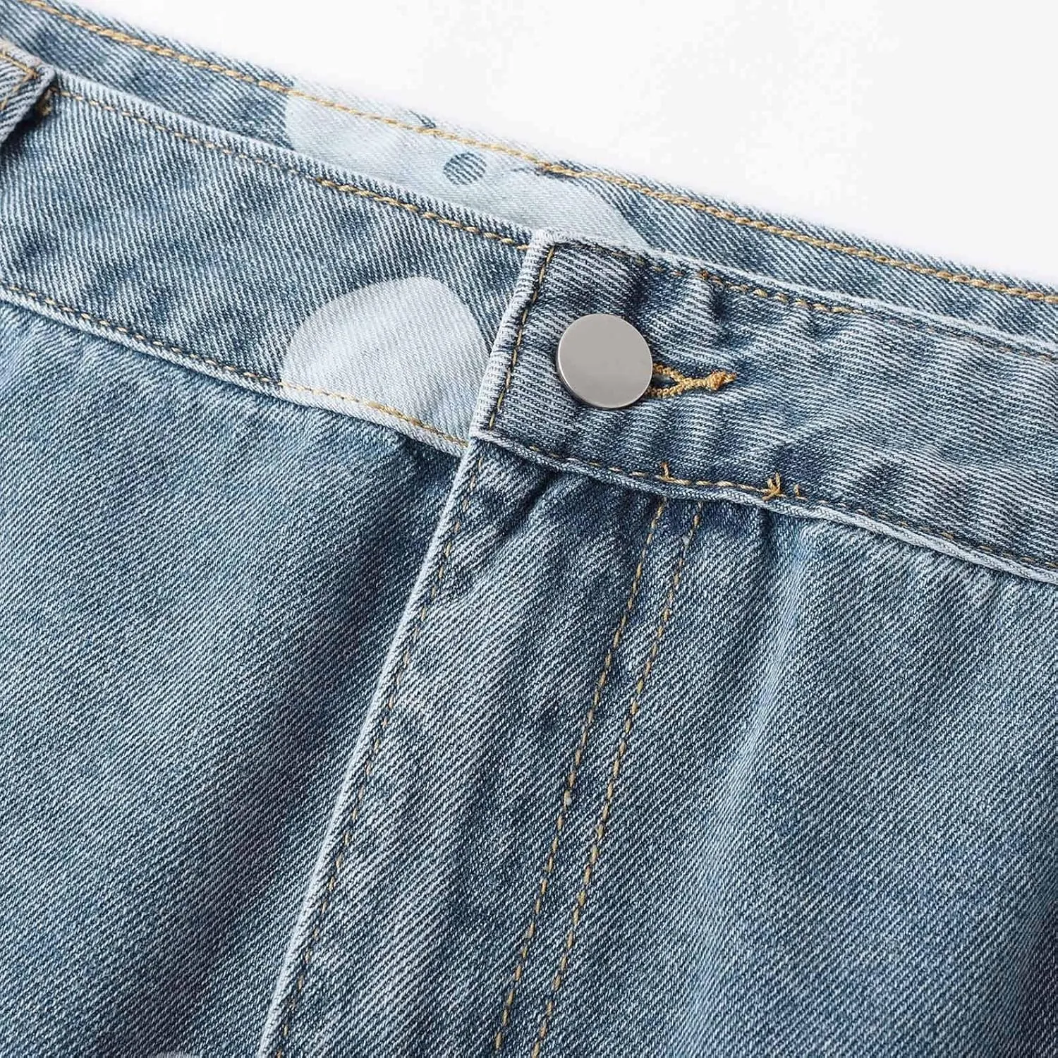 Jean Skirt,High Stretchy Denim Cargo Skort for Women High Waist Denim Skirt Casual Mini Skirt Shorts with Pockets