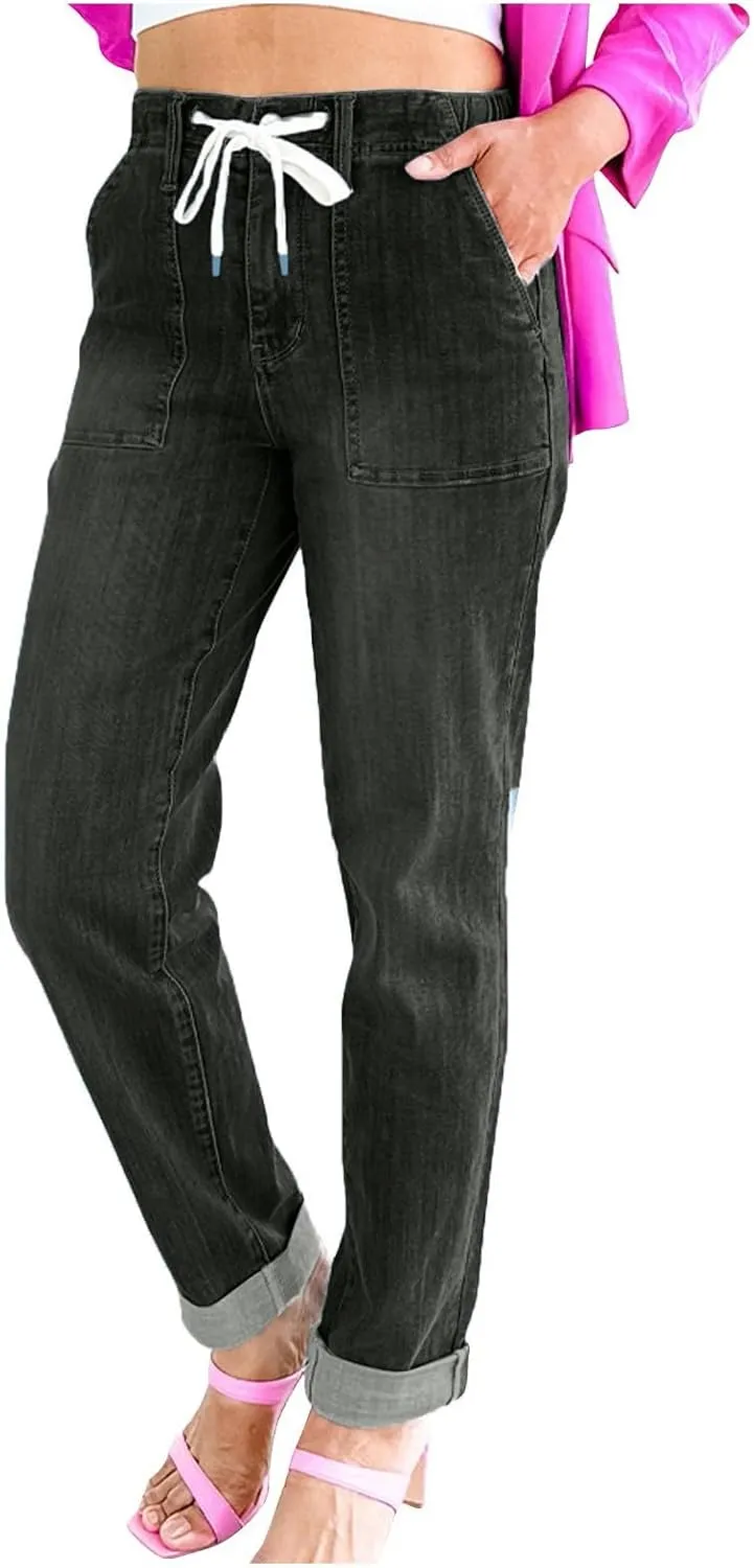 Jeans for Women Trendy High Waisted Stretchy Jeans Butt Lifting Tummy Control Jeans Stretch Boot Cut Denim Pants