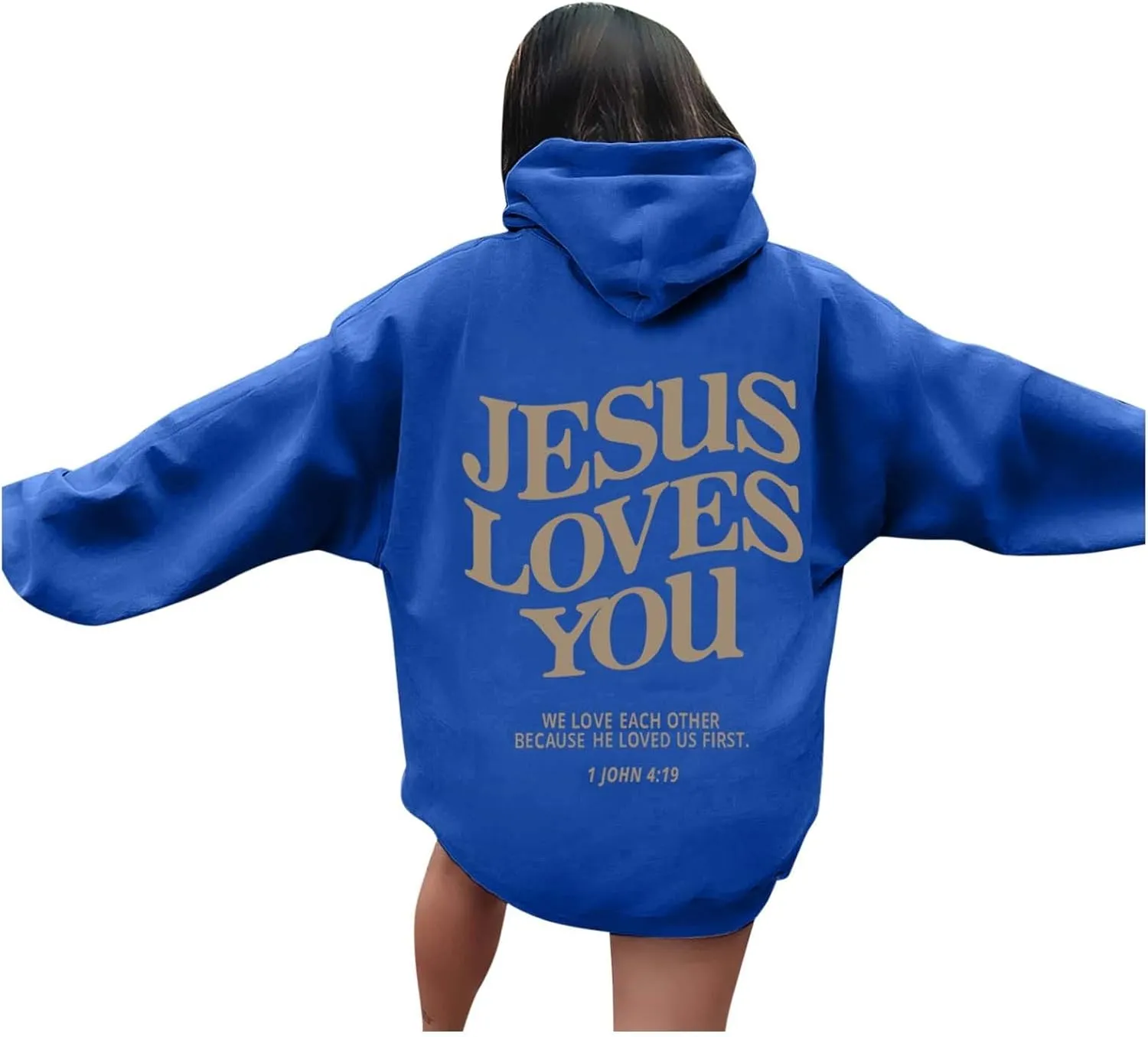 Jesus Loves You Hoodie Christian Jesus Saves Faith Sweatshirt Man Woman Pullover Tops Streetwear Gift Y2K Clothes