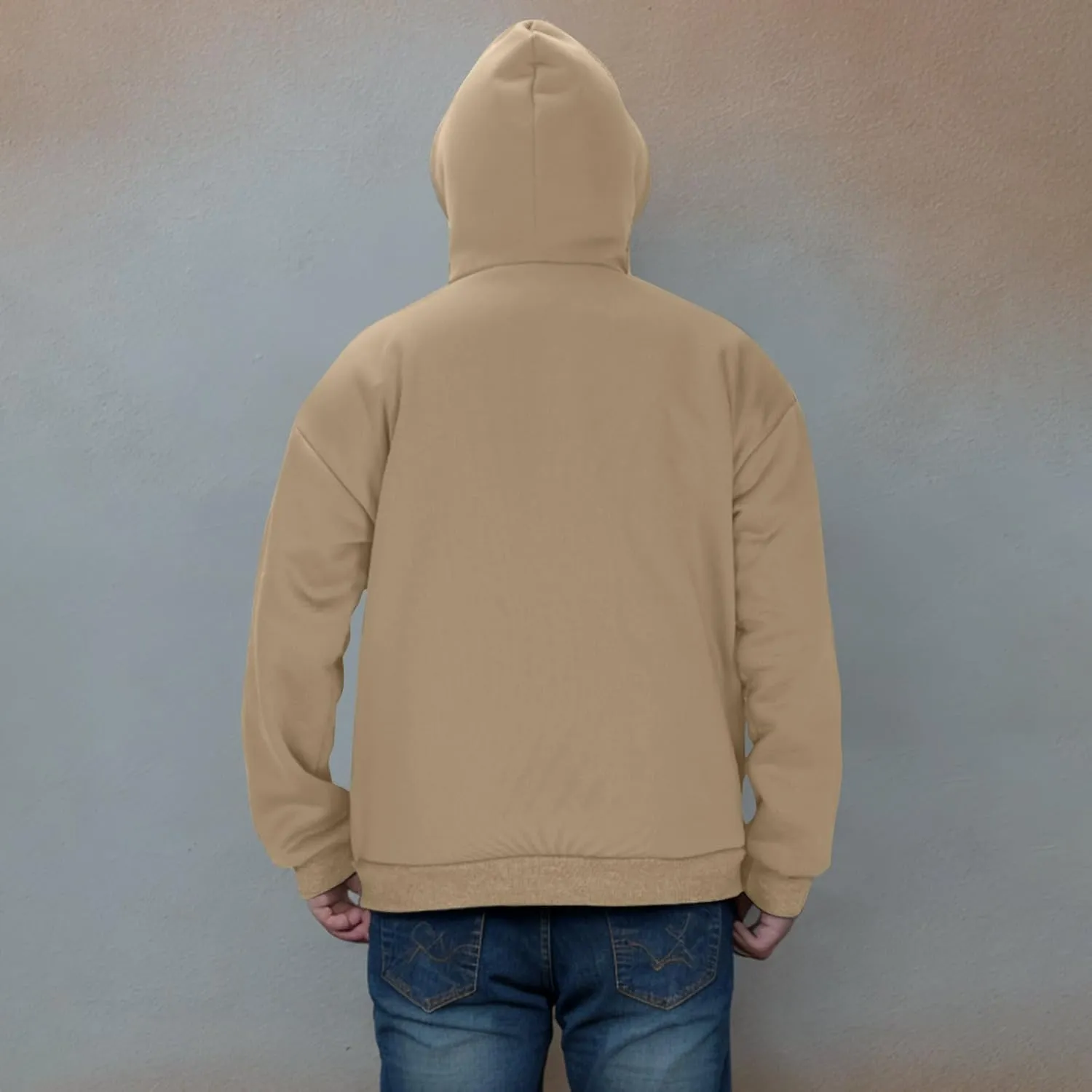 JIEMUXIU Zip Up Hoodie Men Casual Fashion Atnletic Pullover Sportwear Lightweight Cargo Hooded Sweatshirts with Face Mask