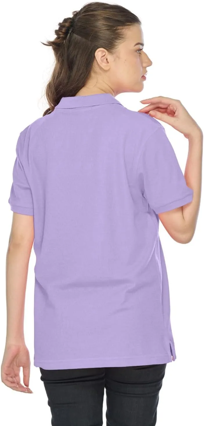 JustBlanks Polo Shirt for Women Short-Sleeves Polo Shirt Polo Tee Womens Polo Shirt Lightweight Golf Polo Shirt