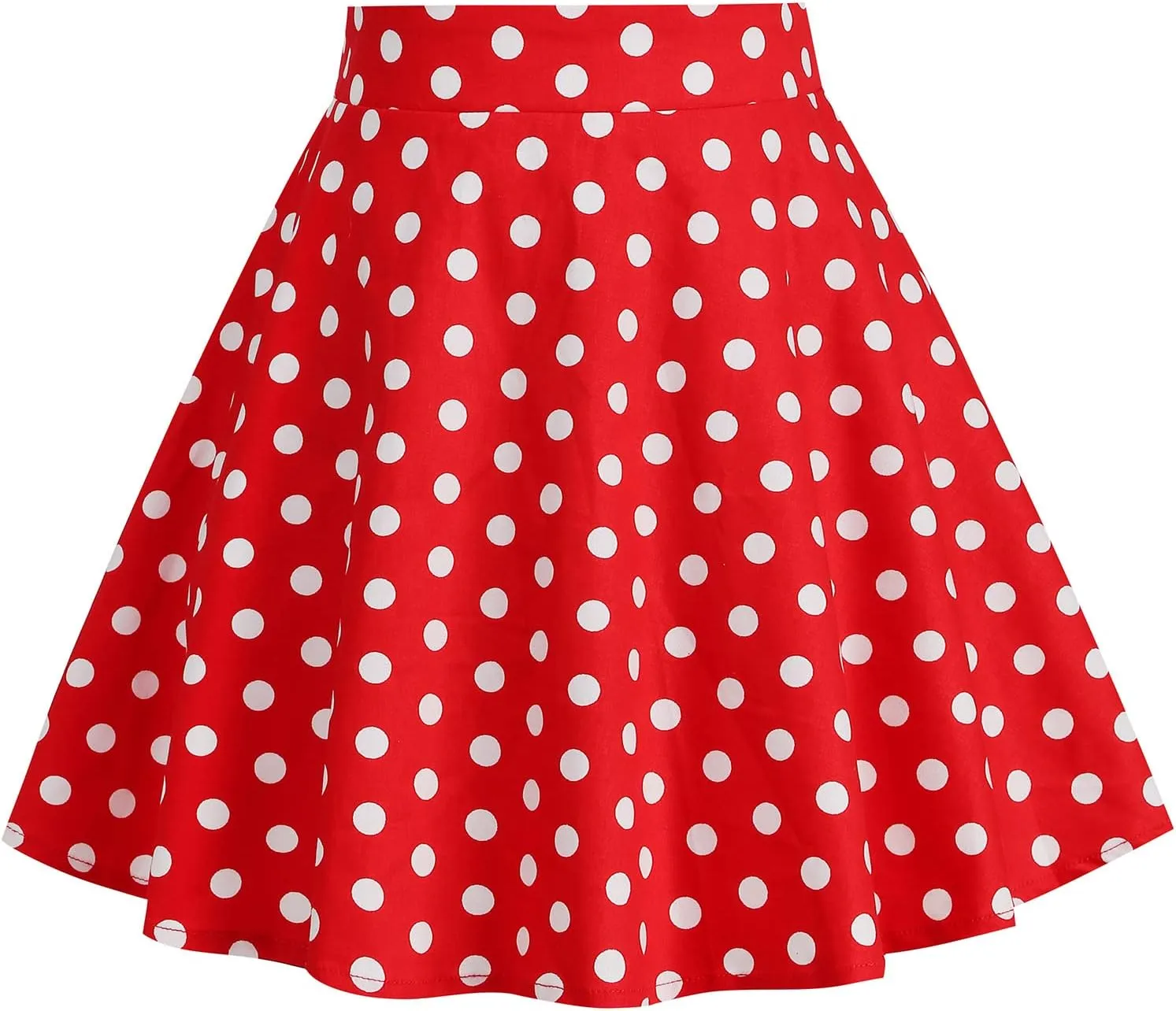 Kid Girls Summer Vintage Polka Dots A Line Knee Length Skirt