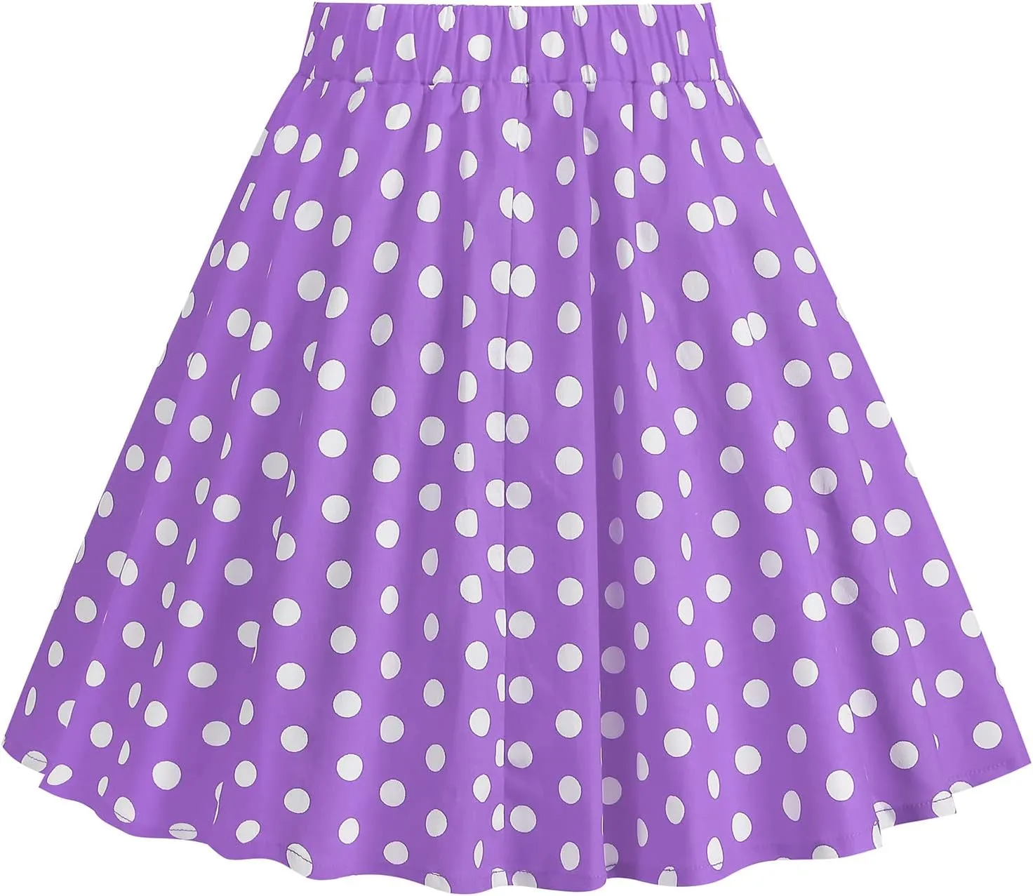 Kid Girls Summer Vintage Polka Dots A Line Knee Length Skirt