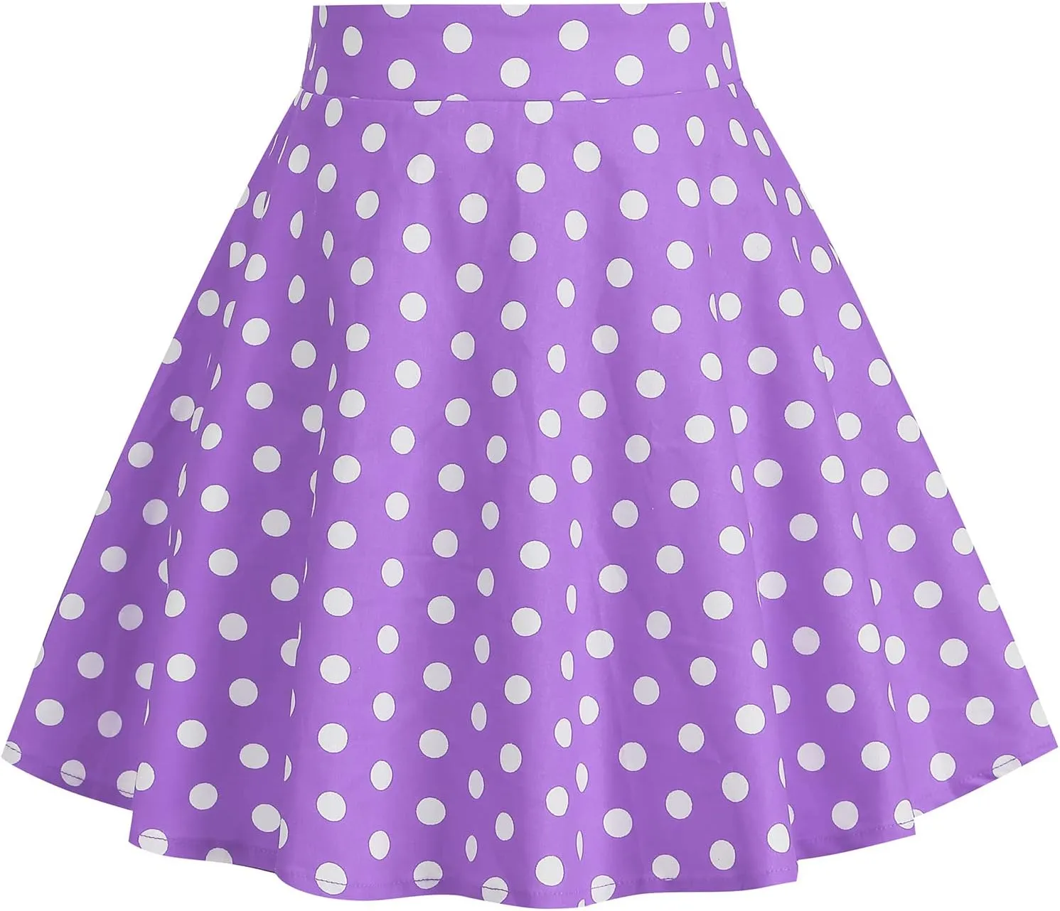 Kid Girls Summer Vintage Polka Dots A Line Knee Length Skirt
