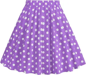 Kid Girls Summer Vintage Polka Dots A Line Knee Length Skirt
