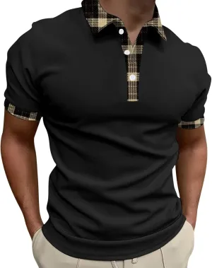 LCMTWX Polo Shirts for Men 2024 Button Up Shirt for Sports and Leisure Polo Shirts Polo Shirts for Men Men's Golf Polo Men