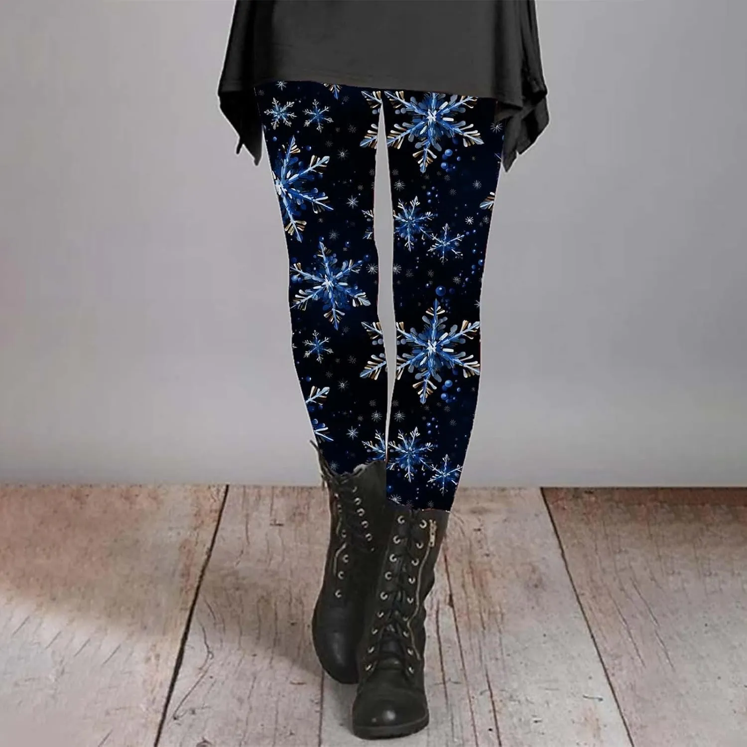 Leather Leggings for Women Leggings Artistic Splash Printed Soft Stretchy Pants Leather Leggings Tummy Control Soft