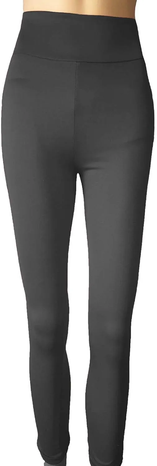 Leggings Cotton Women's Ultra Soft Solid Leggings Plus Size Tummy Control Athletic High Waisted Yoga Leggings