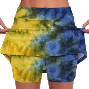 Lightweight High Waist Mid Waist Culottes Short Skirts Skinny Pants Mid Waist Tennis Skirts Lightweight Skirt