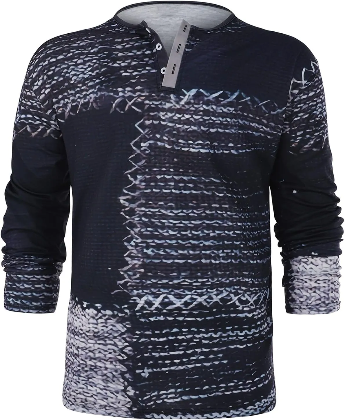 Lightweight Sweatshirts for Men Long Sleeve Button Down Shirt Waffle Plaid Shirt Untucked Henley Shirt Casual Shirt