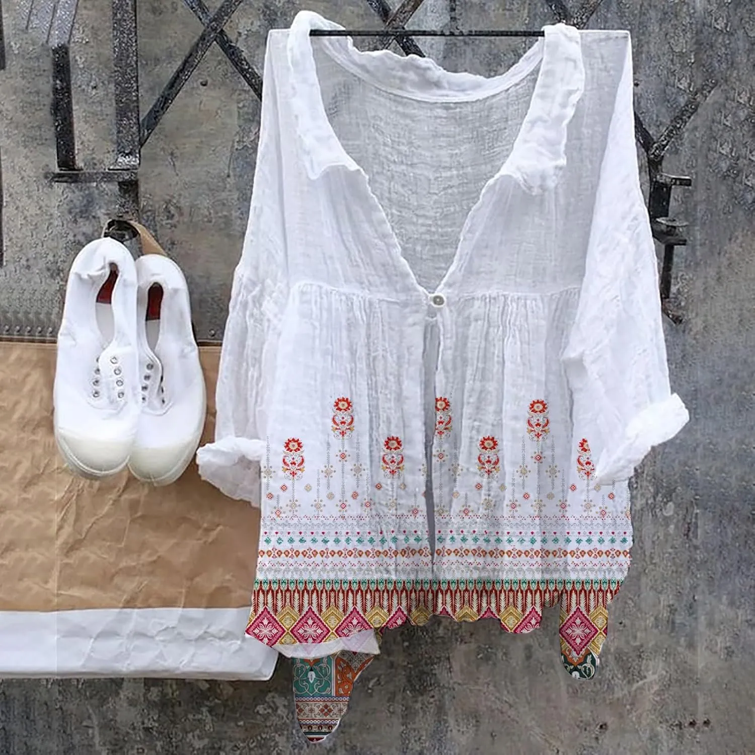 Linen Button Down Shirt Women Natural Autumn Fragrant Fabric Shirt Flannel Shirt Women Shirts for Women Linen Pants