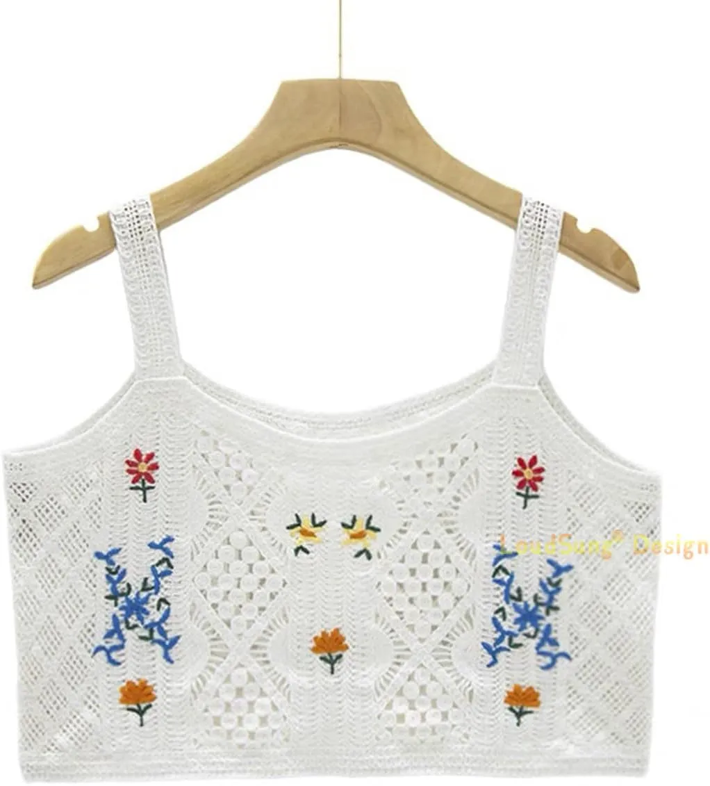 LoudSung Knitted Vest Camisole Sheer Shrug Cardigan Thin Soft Hollow Shawls Sleeveless for Women Girls