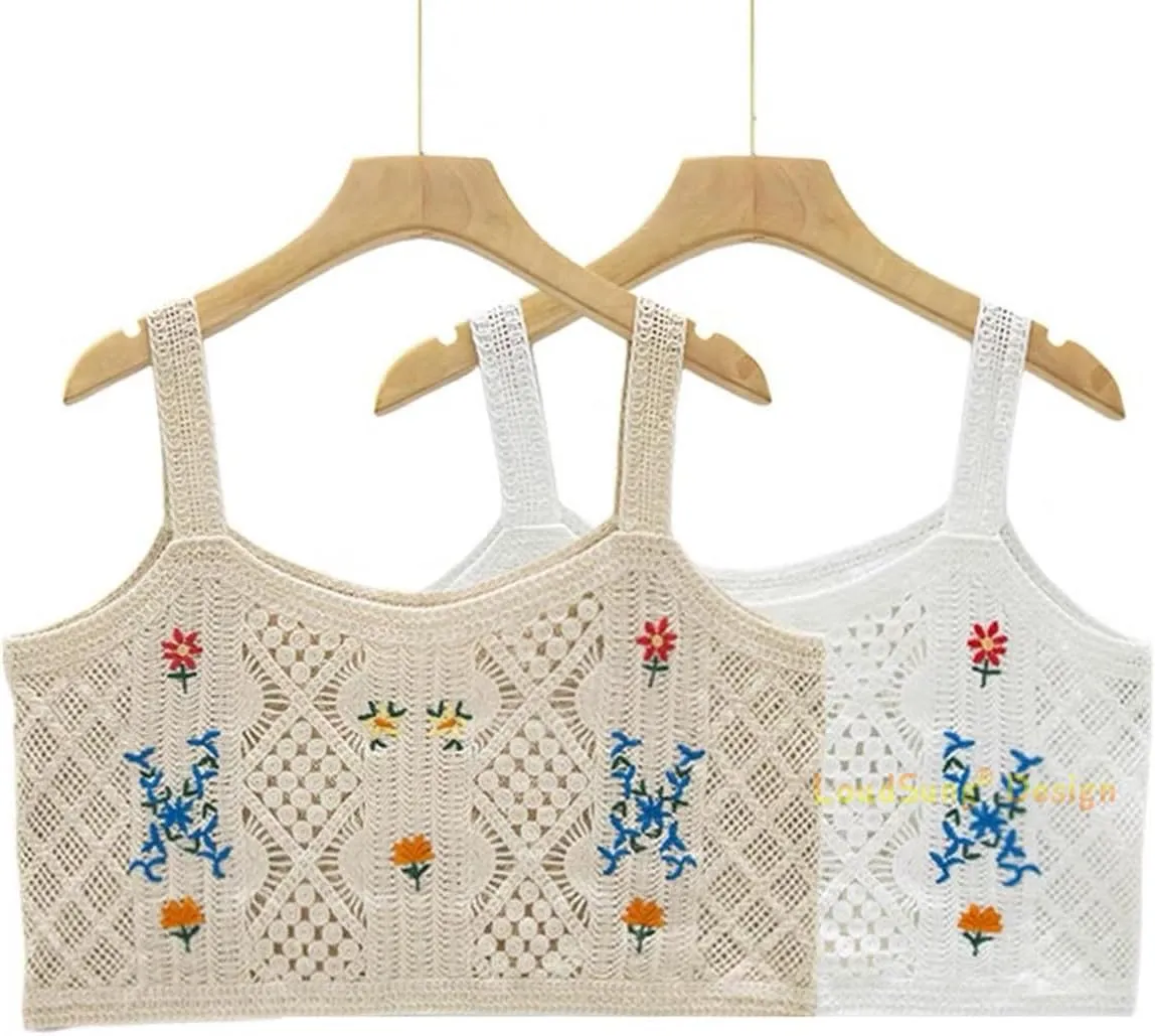LoudSung Knitted Vest Camisole Sheer Shrug Cardigan Thin Soft Hollow Shawls Sleeveless for Women Girls