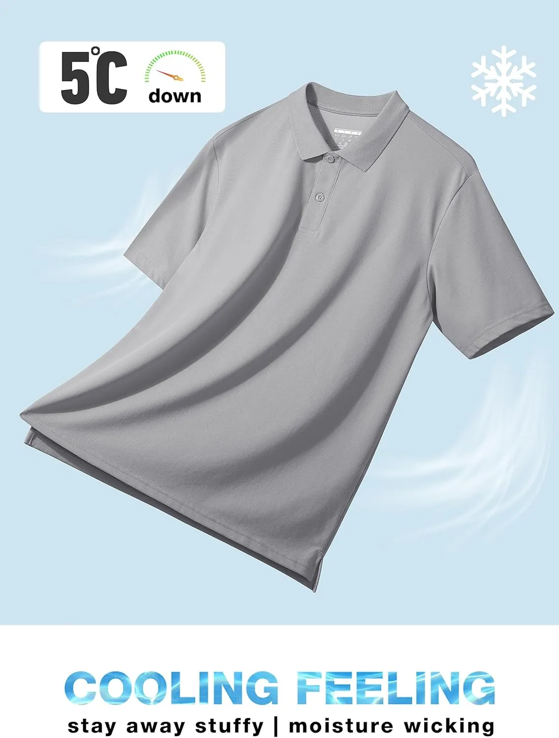 MAGCOMSEN Mens Polo Shirt Short Sleeve Golf Polo Shirt Cotton Pique Tennis Polo Shirt Lightweight Casual Shirt