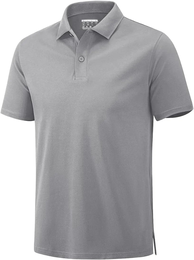 MAGCOMSEN Mens Polo Shirt Short Sleeve Golf Polo Shirt Cotton Pique Tennis Polo Shirt Lightweight Casual Shirt
