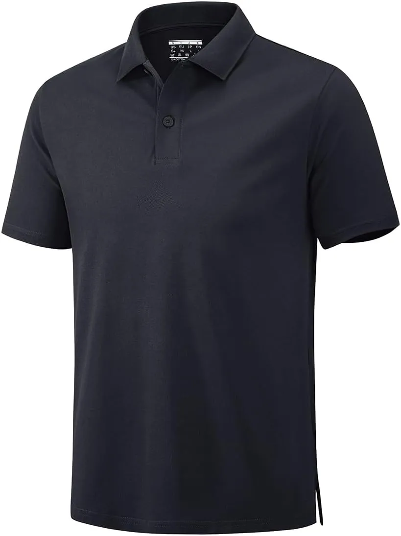 MAGCOMSEN Mens Polo Shirt Short Sleeve Golf Polo Shirt Cotton Pique Tennis Polo Shirt Lightweight Casual Shirt
