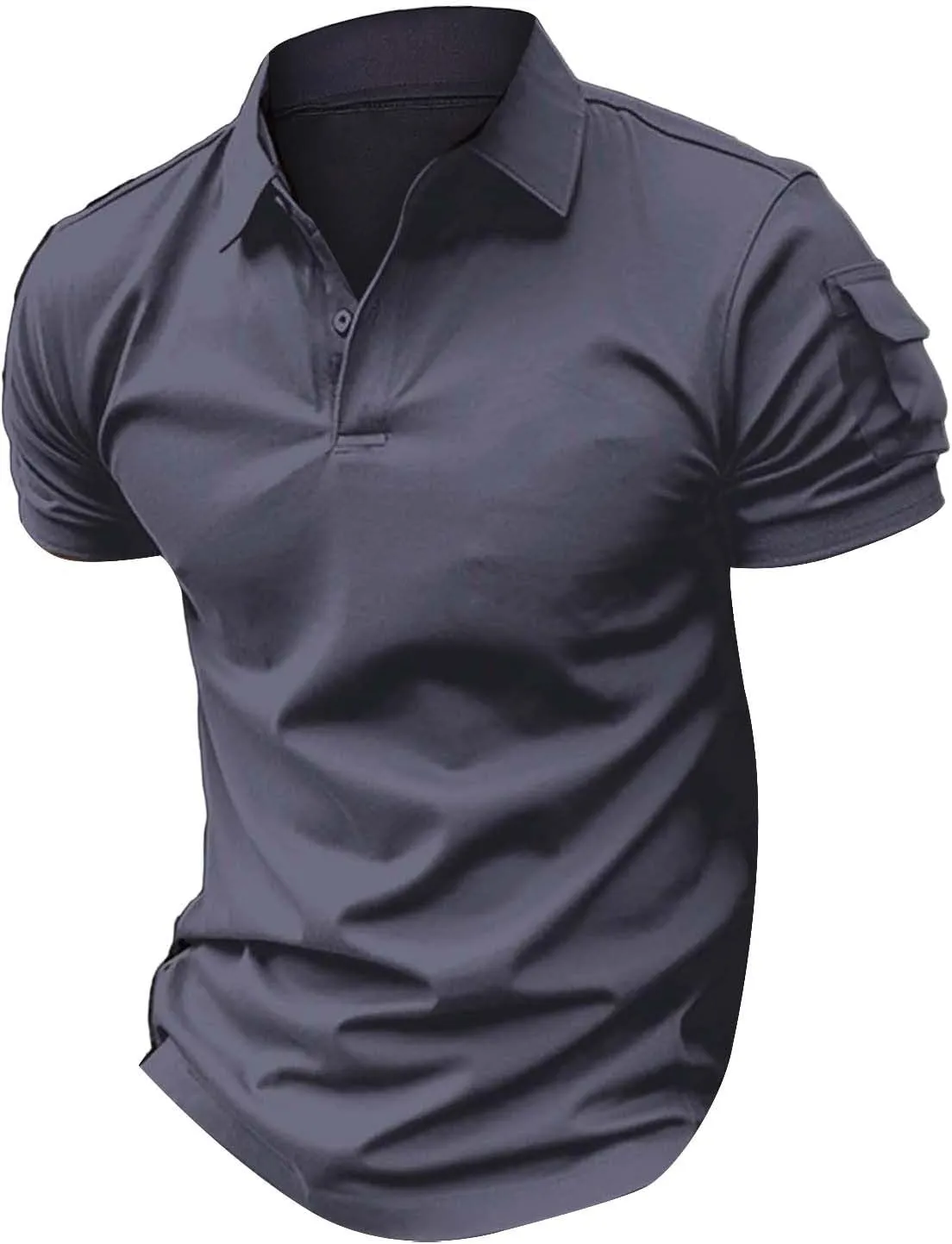 Men Polo Shirts 2024 and Summer Casual Short Sleeved Buttons Lapel Solid Color Short Sleeved T Shirt Tops Golf Mens