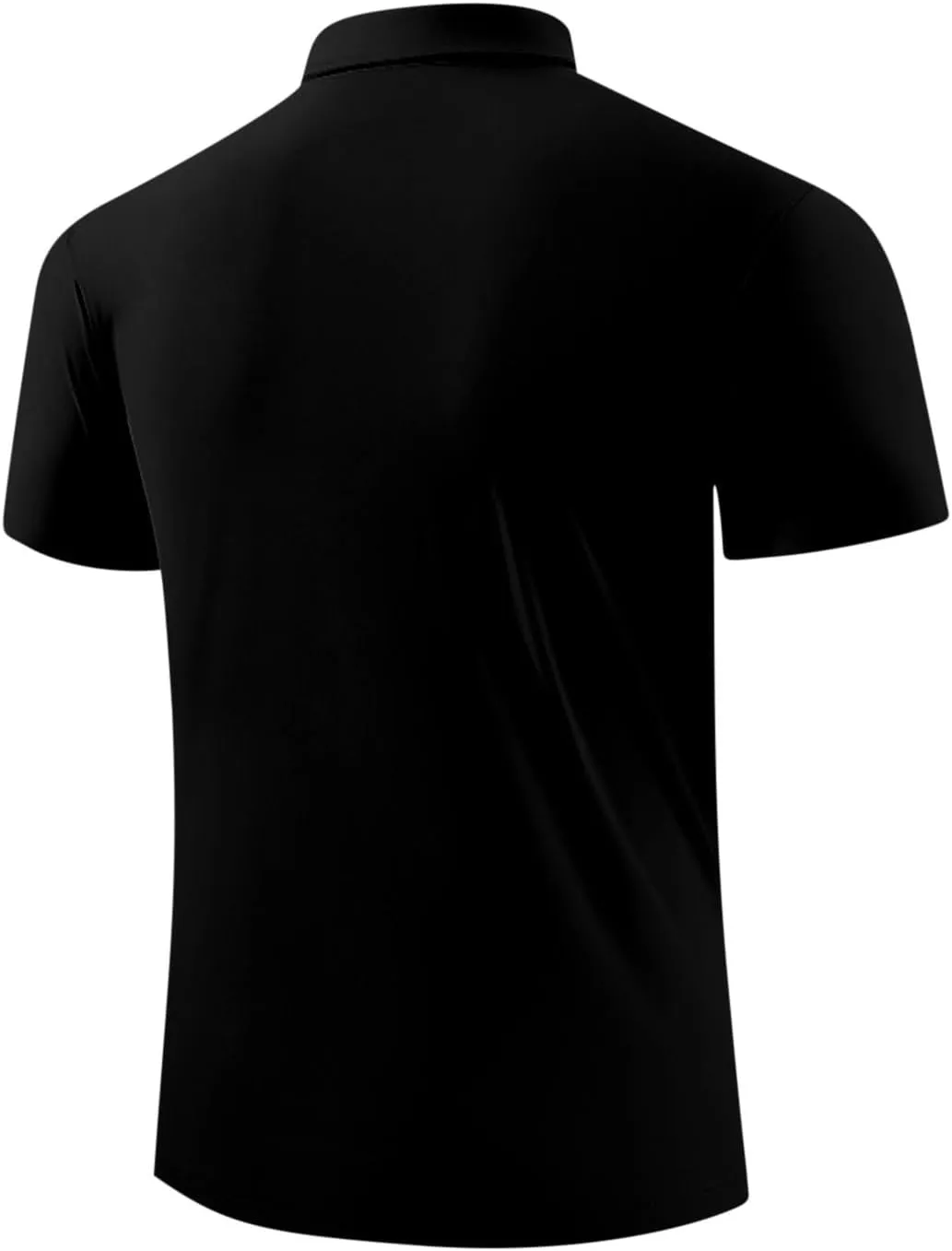 Mens Business Office Polo Shirts Moisture Wicking Short Sleeve Performance Quick Dry Athletic Fitness Golf Shirt