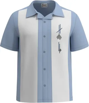 Mens Camp Shirt, Vintage Cuban Style Bowling Shirt ~ Tom Collins ~ Guayabera Dress Shirt Style