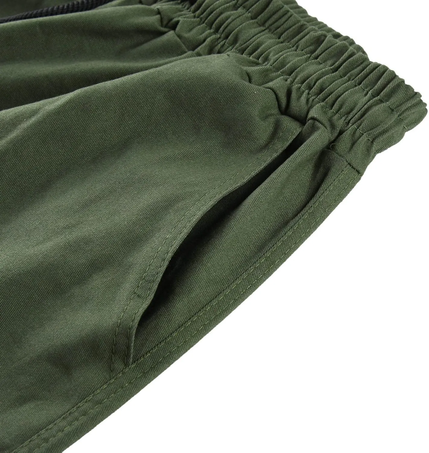 Mens Cargo Pants Casual Waist Color Sports Trousers Drawstring Sports Pants Fashion Hiking Joggers Athletic Overalls