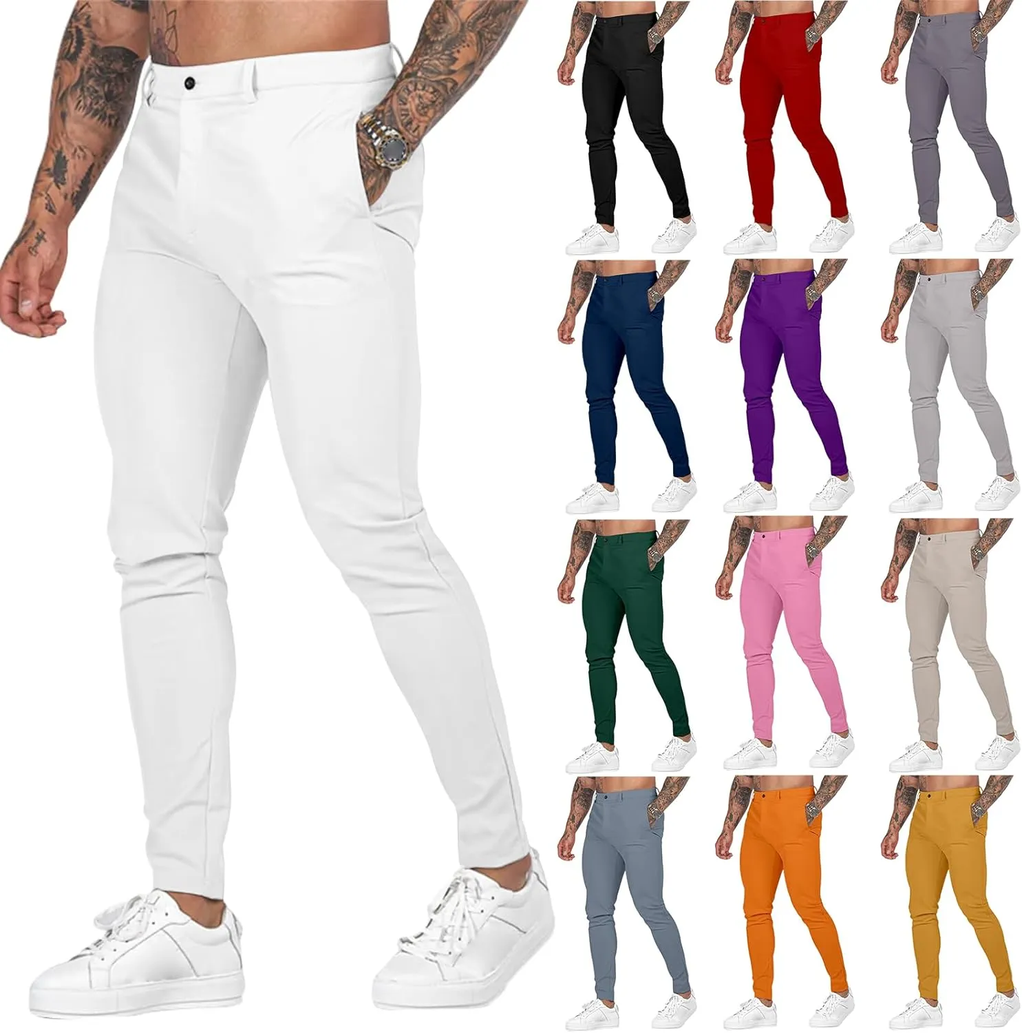 Men's Cargo Pants Outdoor Slim Pants Sports Casual Pants Breathable Hiking Trousers